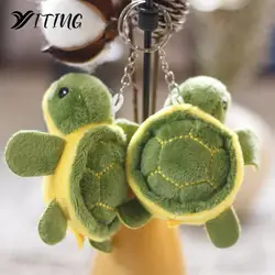 8cm Cute Cartoon Mini Turtle Doll Keychain Pendant Girl Woman Bag Doll Plush Toy Key Ring Jewelry Small Gift