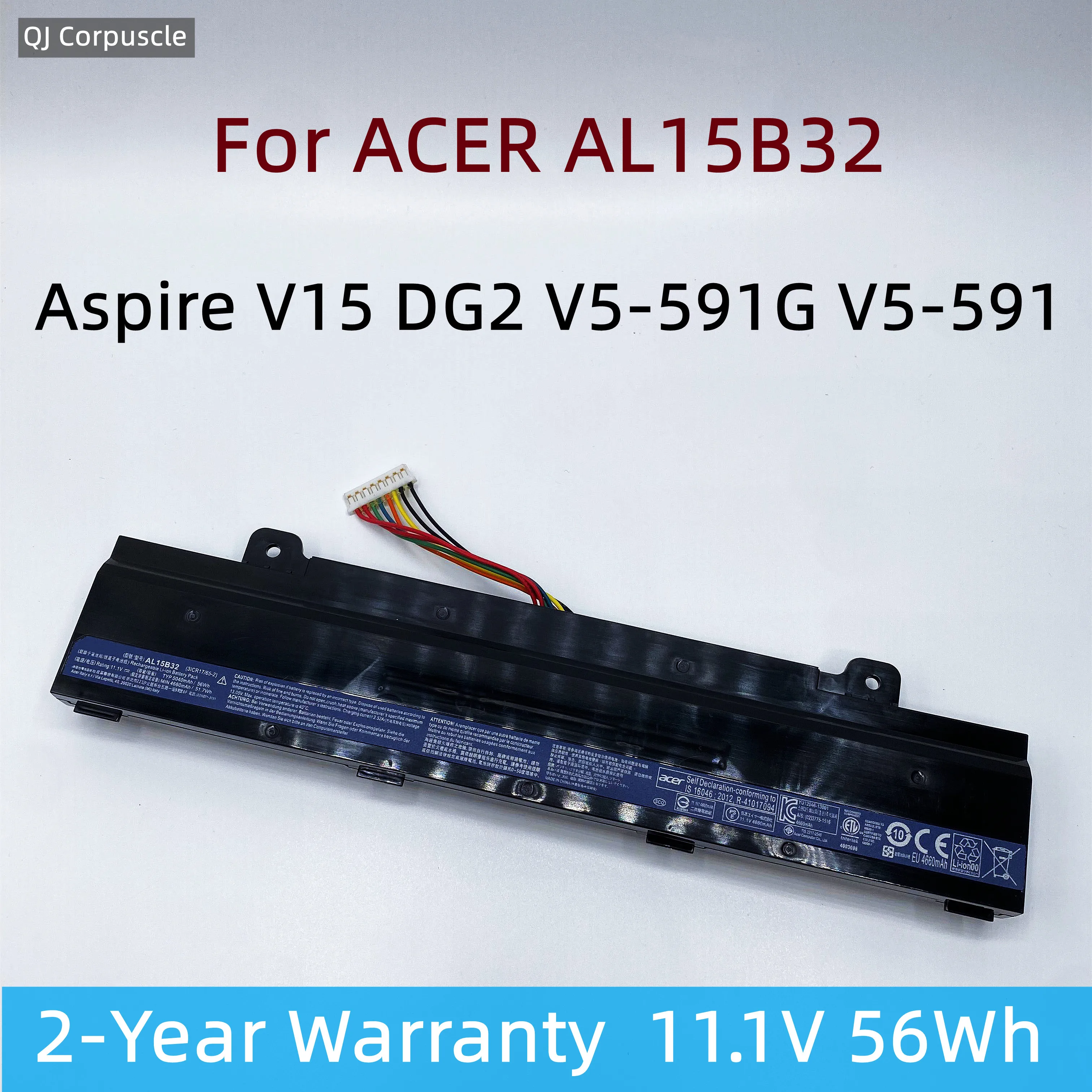 

Original AL15B32 5040MAh Laptop Battery For ACER Aspire V15 DG2 V5-591G V5-591 Series T5000-73CF T5000-50HZ N15Q12 KT.00603.011