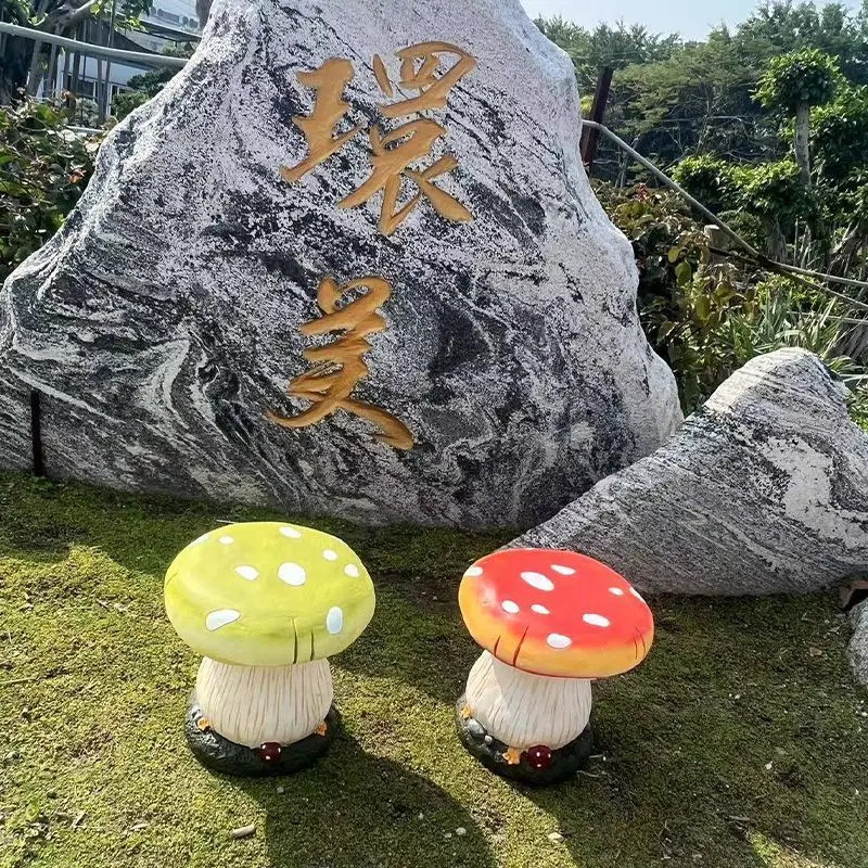 Garden Decoration Simulation Mushroom Stool Outdoor Courtyard Lawn Kindergarten Landscape Arrangement Resin Ornaments