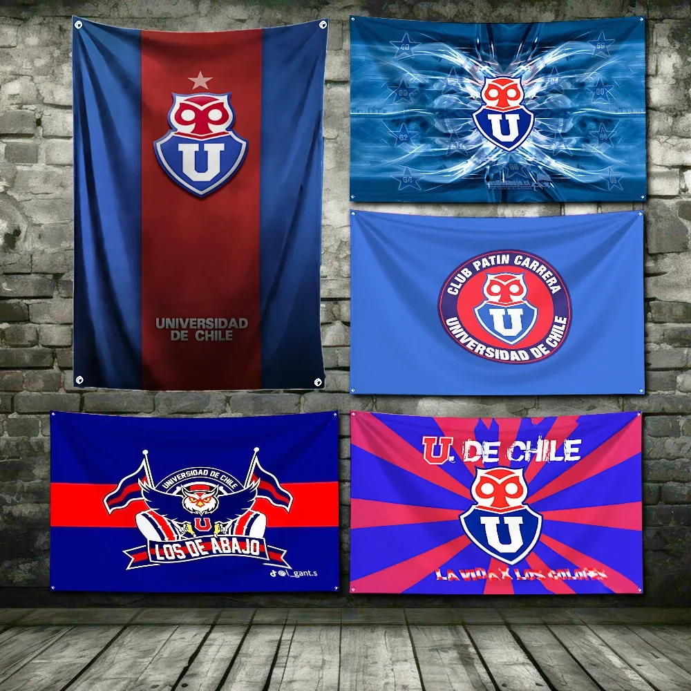 דגל פוליאסטר דיגיטלי של אוניברסיטאות צ'ילה של N-News לקישוט במוסך או בחוץ