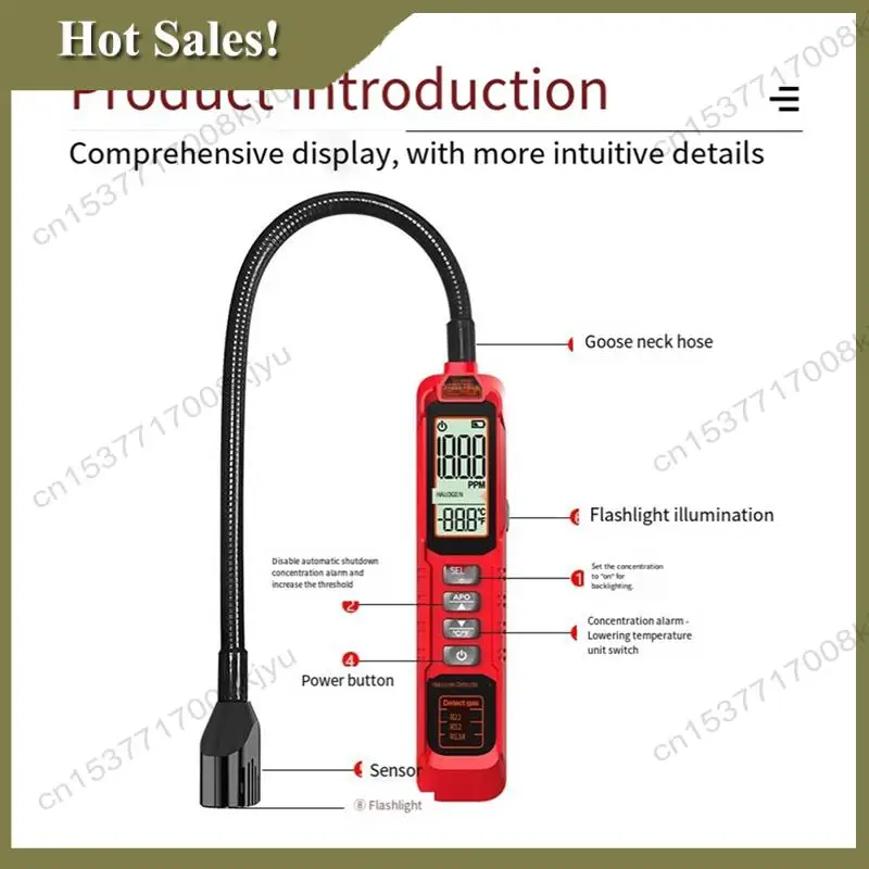 -A23G เครื่องปรับอากาศ HVAC Refrigerant Leak Detector 0-1000PPM เครื่องทดสอบสําหรับ CFC HFC HCFC HC HFO ZL77B