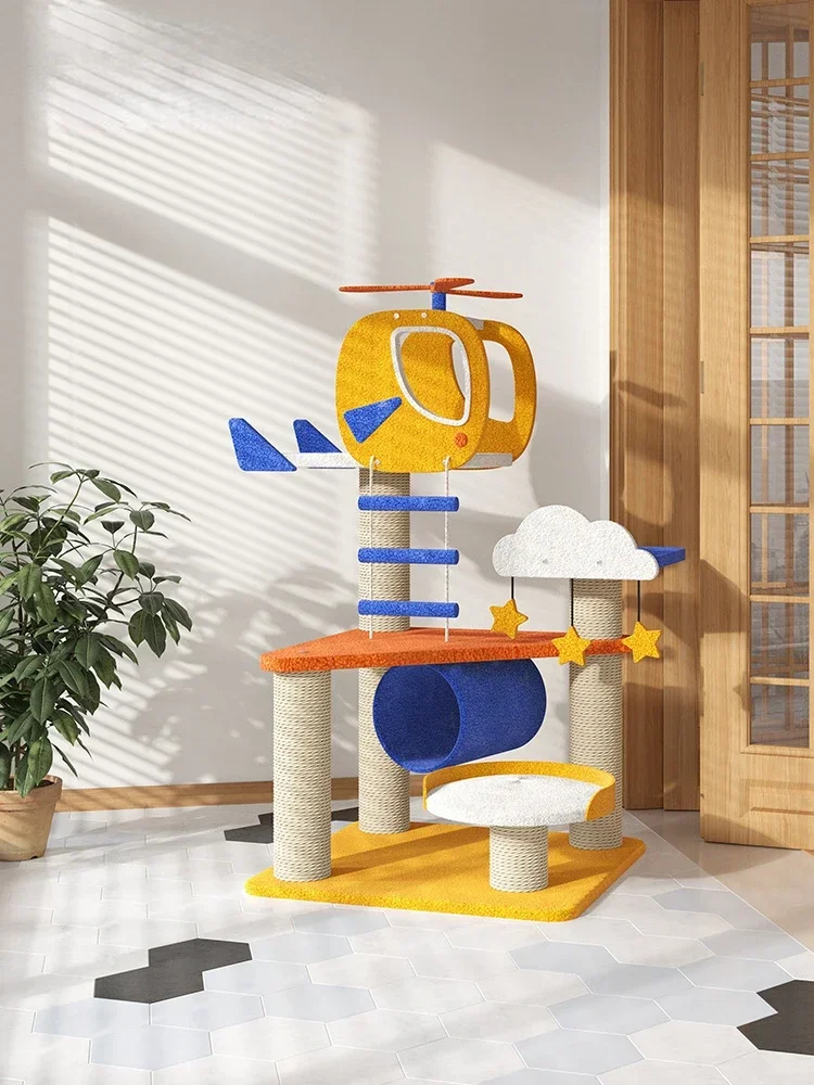 House Cat Tree Cat Climbing Frame Tree Small-sized Apartment Cattery Vertical Cat Toy Integrated Shelf Scratching Post Oversized