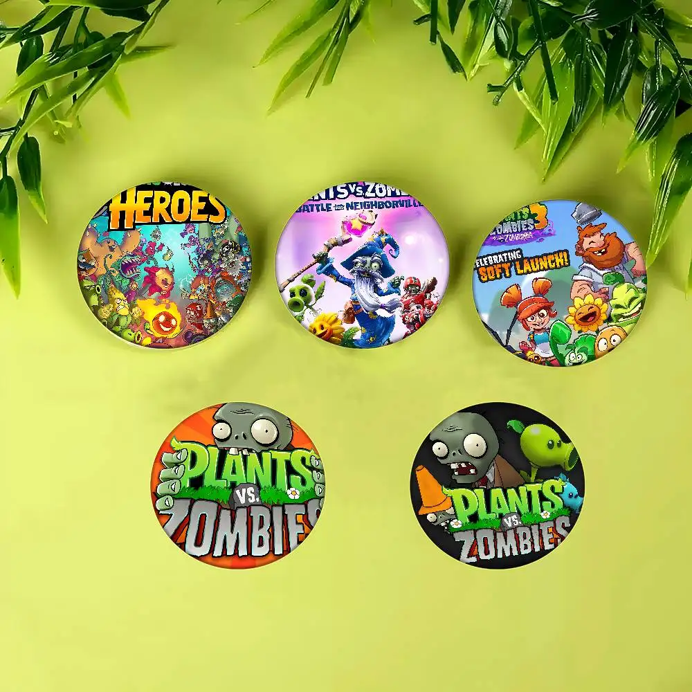بارد P-النباتات مقابل Z-الزومبي الكرتون دبابيس أنيمي شارة مستديرة اليدوية بروش التلبيب دبابيس مجوهرات لحقيبة الظهر الملابس الهدايا #1