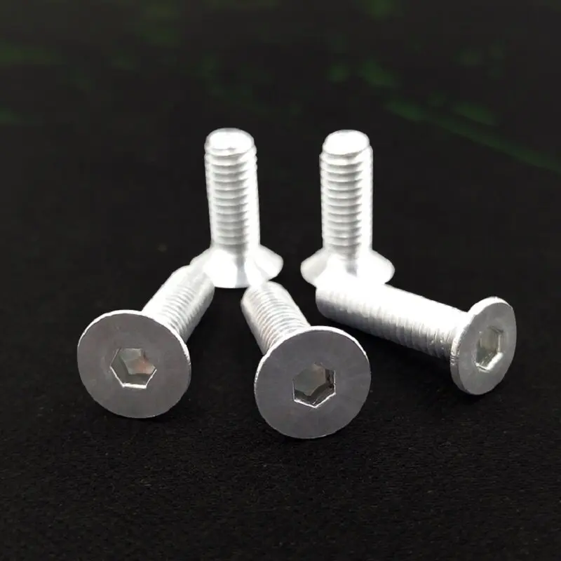 M3 M4 M5 Aluminium Alloy Hexagon Hex Socket Countersunk Screw Flat Head Allen Bolts 6061