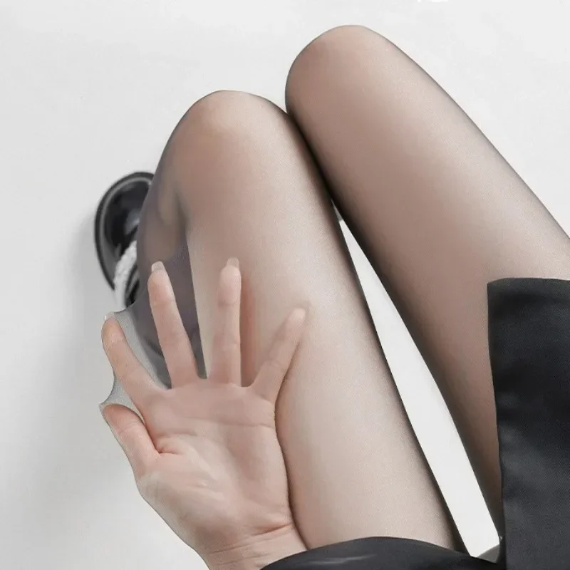 0D Skin Breathable Slim Ultra Thin Leggings Tights Summer Tear Resistant Anti-cored Hook Wire Pantyhose Black Stockings
