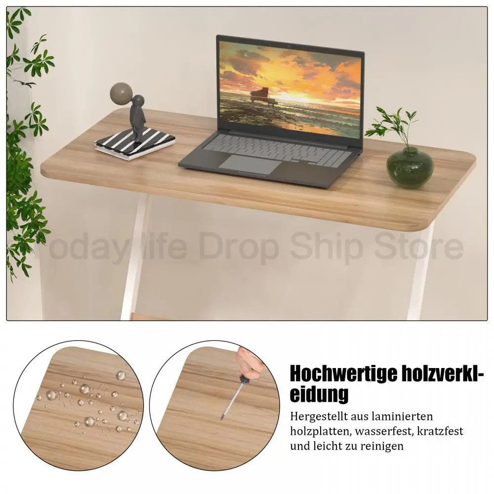 60-80x40x75cm tragbarer Computer PC Schreibtisch Büro tisch Arbeitstisch Computer tisch Laptop Aufbewahrung schreibtisch Stehmöbel Schreibtisch hwc