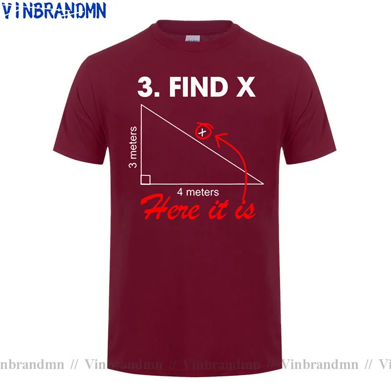 Camiseta divertida de matemáticas es fácil para hombre, camisa con mensaje "Find X Here It Is", camisa interesante de Equation Mathmatic, para profesor de matemáticas