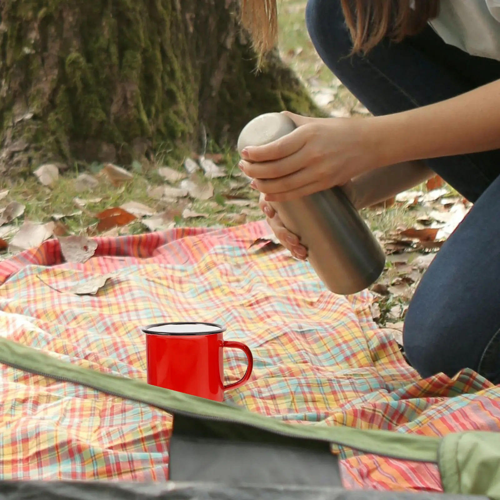 

Набор из 4 эмалированных кружек для дома, гладкая поверхность, можно мыть в посудомоечной машине, для чая и кофе, для офиса, ресторана, бара, кемпинга