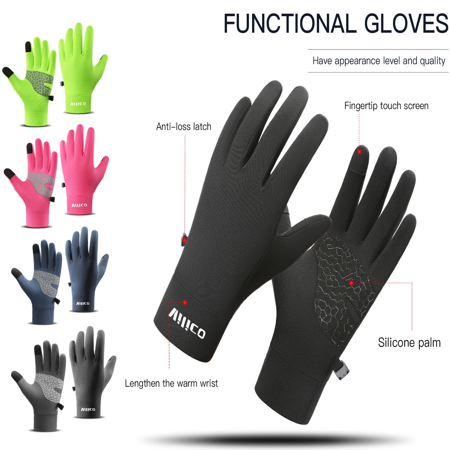 Sport Outdoor Laufen Herren Winter Warm Gestrickte Touchscreen Fahrradhandschuhe Damen Herbst/Winter Thin Edition mit Samt