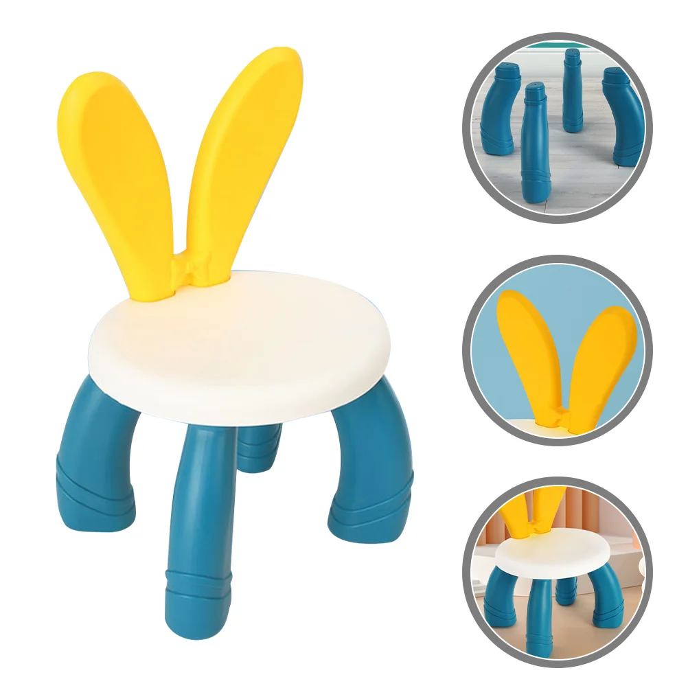 Foot Stool Rabbit Ears Plastic Footstool Children\'s Footstools Cartoon Kindergarten Sitting