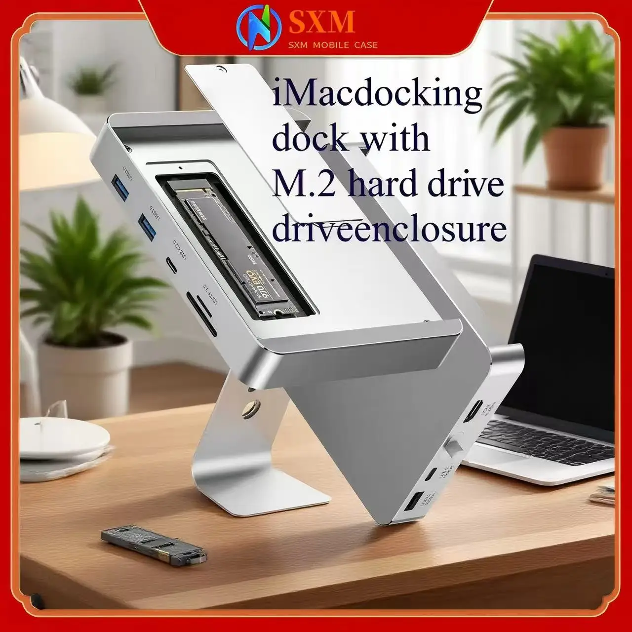 

Док-станция Apple Computer iMac внешняя с корпусом жесткого диска M.2 подходит для iMacs 2021-2025 гг.