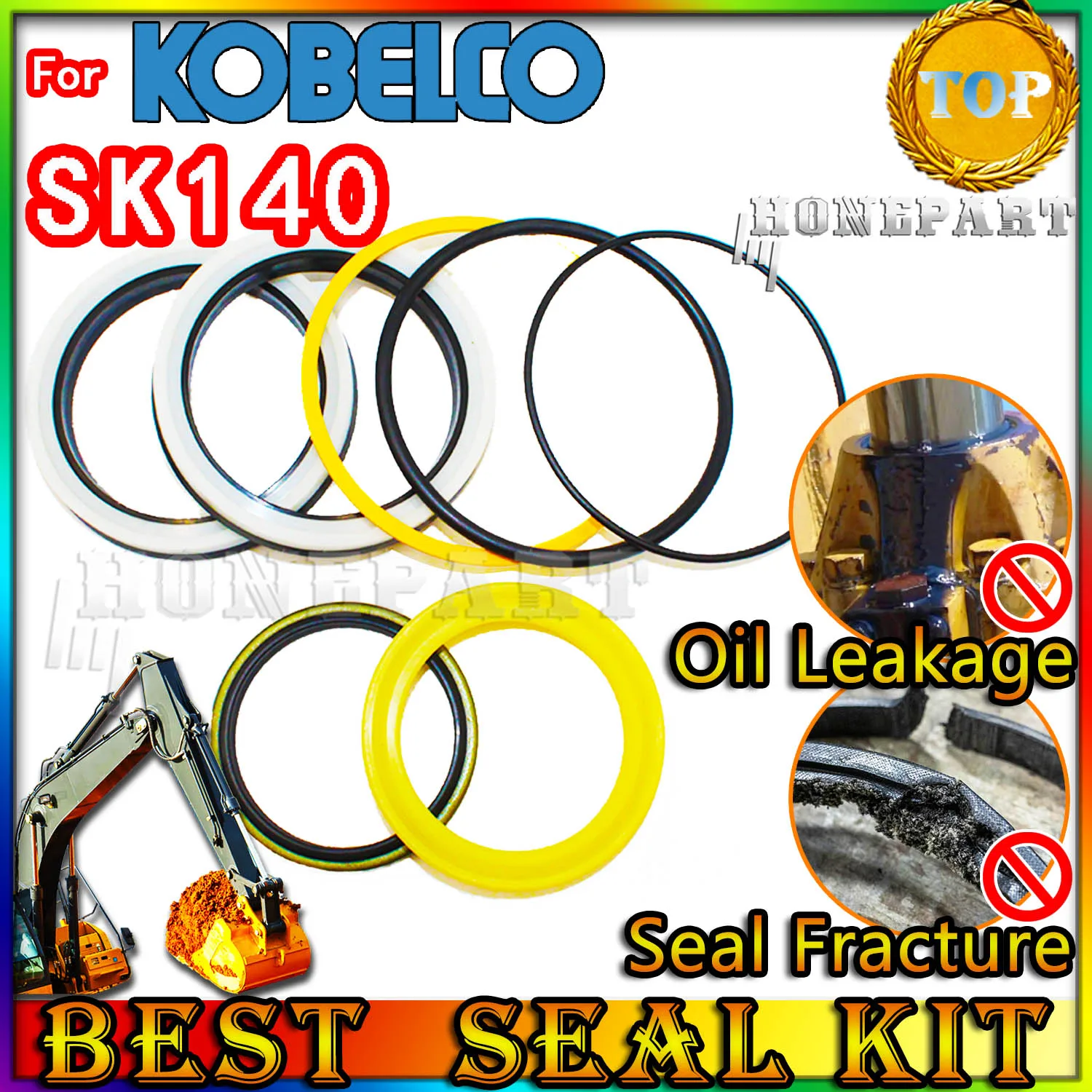 

Для KOBELCO SK140 Ремкомплект сальника Рычаг стрелы Ковш Экскаватор Гидравлический цилиндр Пилотный регулятор Ножка инжектора Тип загрузчика PPC