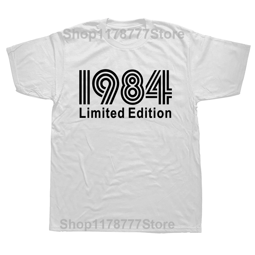 Born In 1984 40 Years Of Being Awesome 40th Birthday Gift T shirt Harajuku Short Sleeve T-shirt 100% Cotton Graphics Tshirt Tops