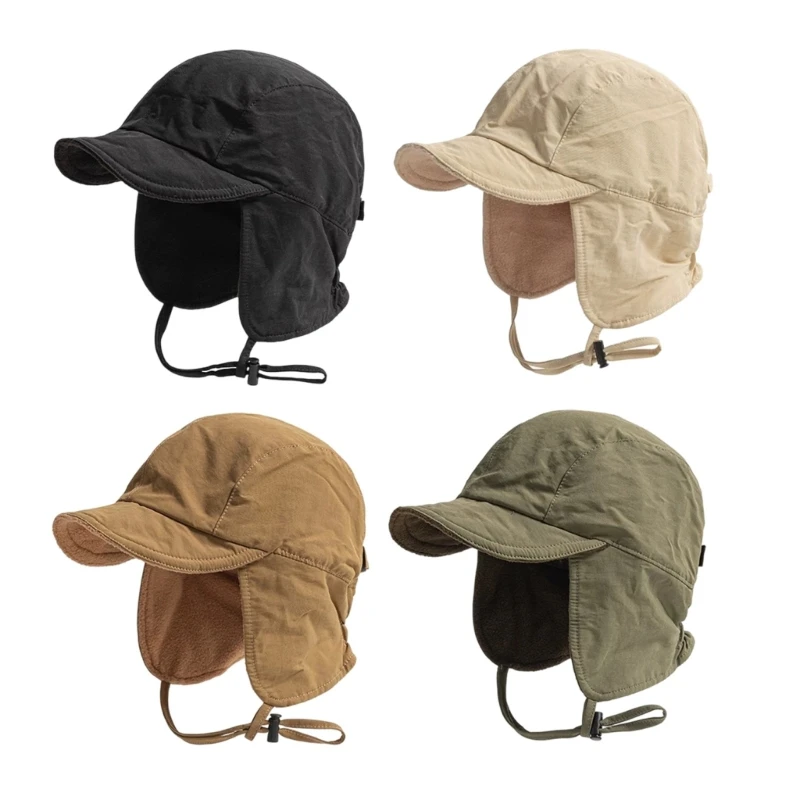 

Outdoor Warmth Hat Thickening Winter Hat Unisex Adjustable Earmuffs Hat Dropship