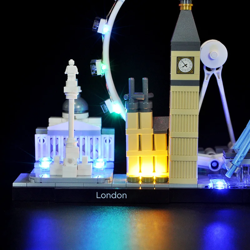 Lybmtwf conjunto de luz led para arquitetura 21034 londres grande-bretanha diy brinquedos blocos tijolos apenas kit iluminação não inclui modelo