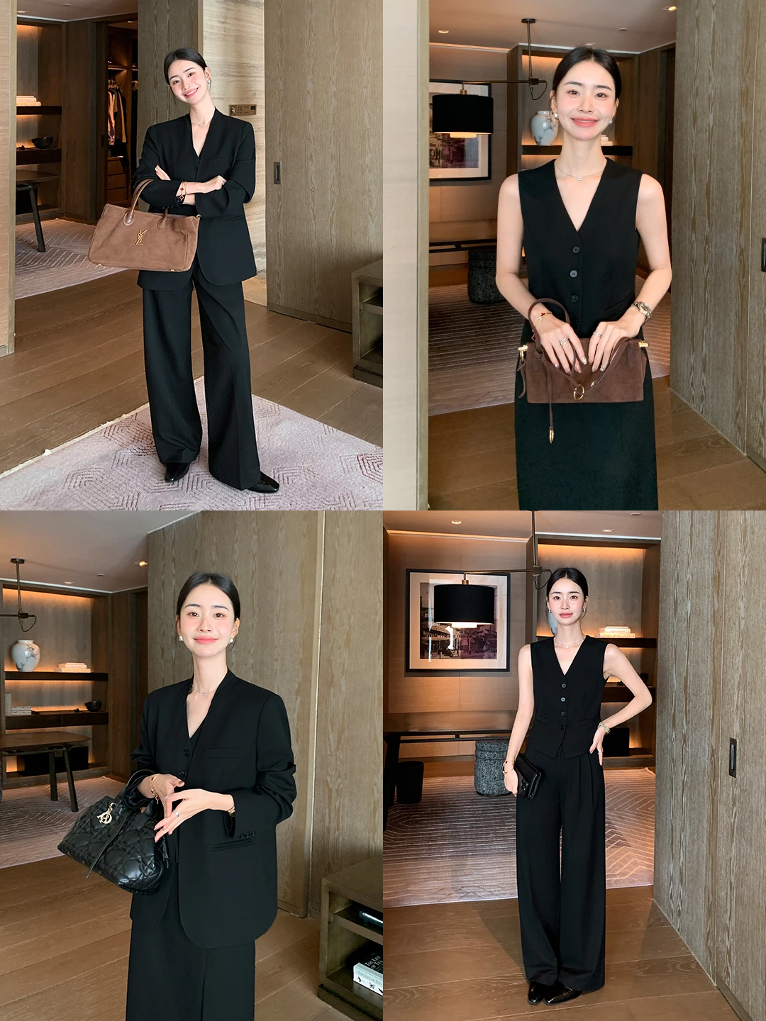 

Женский комплект костюма Maven Lin Elite Series, джемпер, жилет, юбка, повседневные брюки, длинный свеч, V-Ne, полиэфирное волокно на одной пуговице