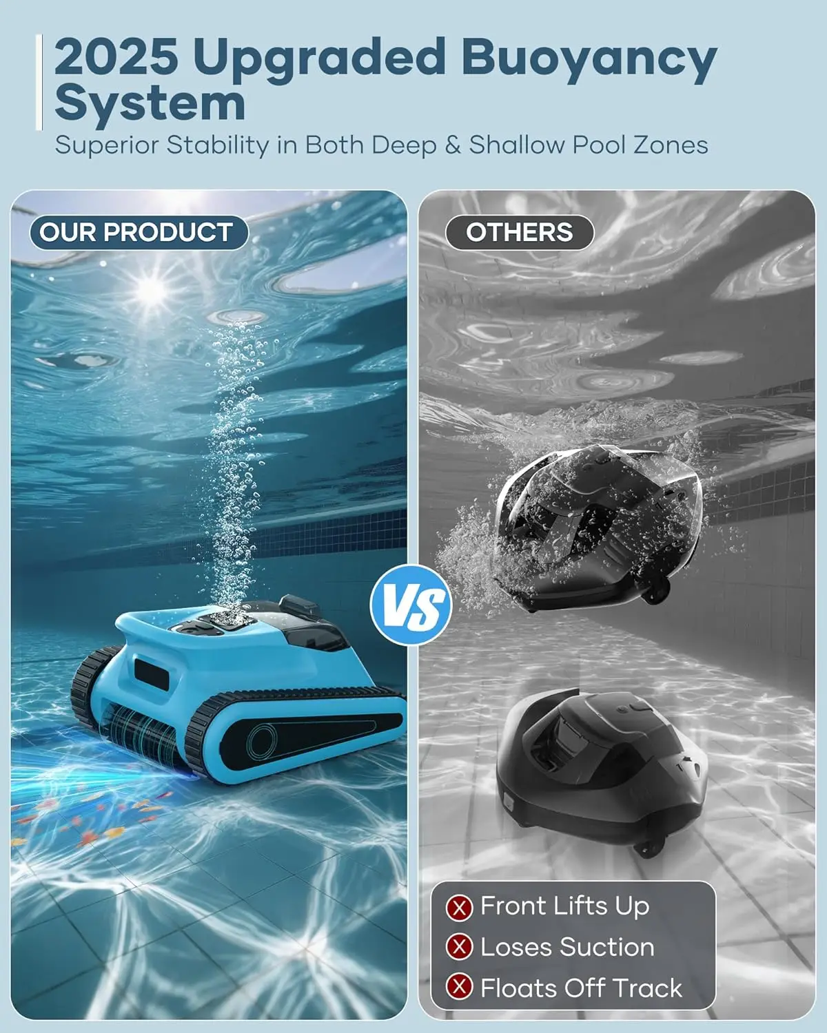 (2025 New) Cordless Pool Vacuum Robot with App Control, Wall & Waterline Cleaning,150 Mins Runtime, Smart Navigation, Robotic Po