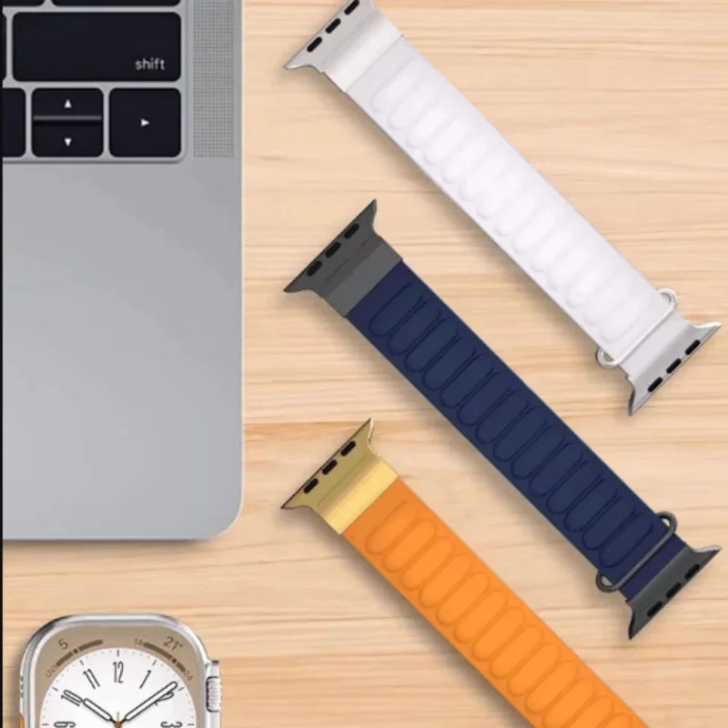 حزام من الجلد لساعة أبل باند 45 مللي متر 41 مللي متر 44 مللي متر 40 مللي متر 46 مللي متر 42 مللي متر 49 مللي متر سوار حلقة مغناطيسي لسلسلة iWatch 10 Ultra 2 Band