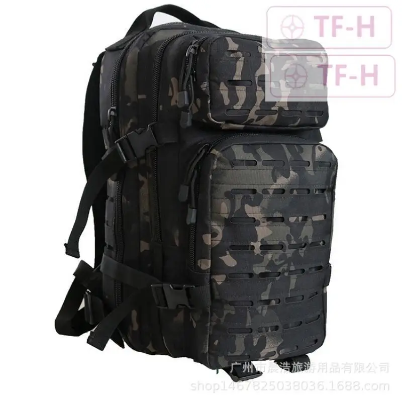 Laser Cutting Molle EMR Green Camouflage 30L Outdoor Tactical Backpack Rucksack Travel Bag Pack Camping Hiking Outdoor Hunting