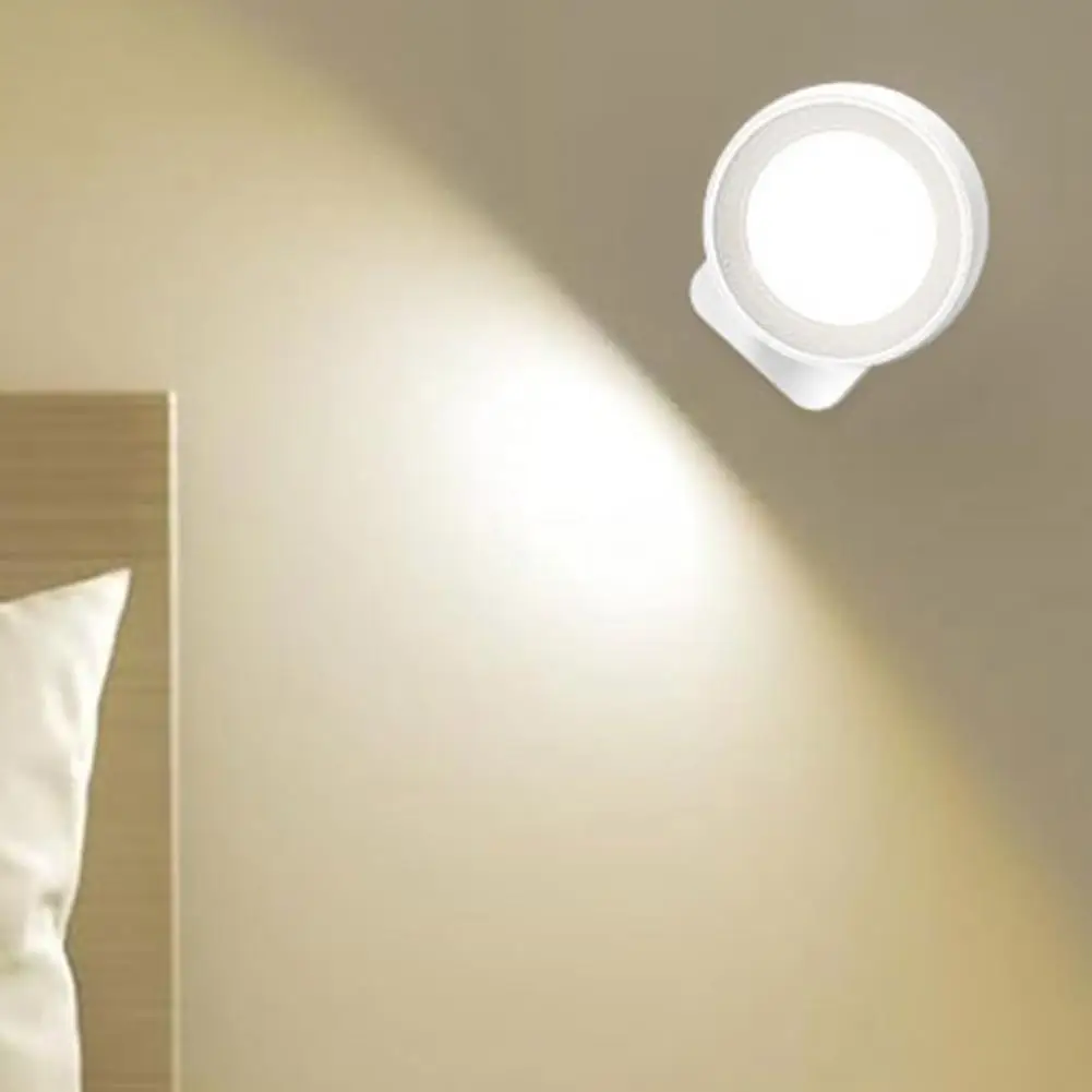 Rechargeable Desk Lamp Modern Design Nightstand Lamp Portable Wireless Night Light with 360-degree Rotation for Bedroom