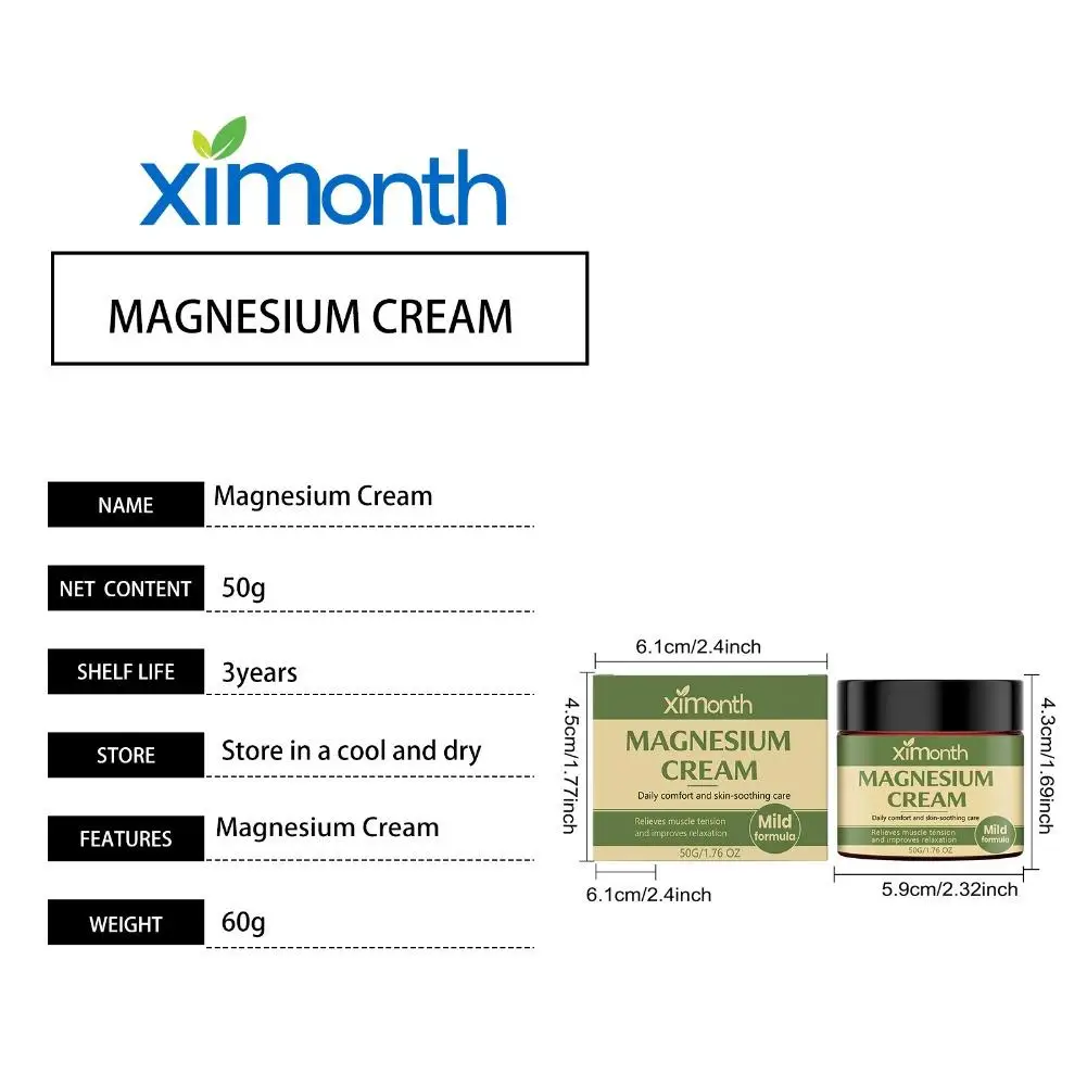 Magnesium Cream Magnesium Lotion for Sleep Pain & Leg Cramp Chloride Cream for Muscle Relaxation Calm Moisturizing view 6