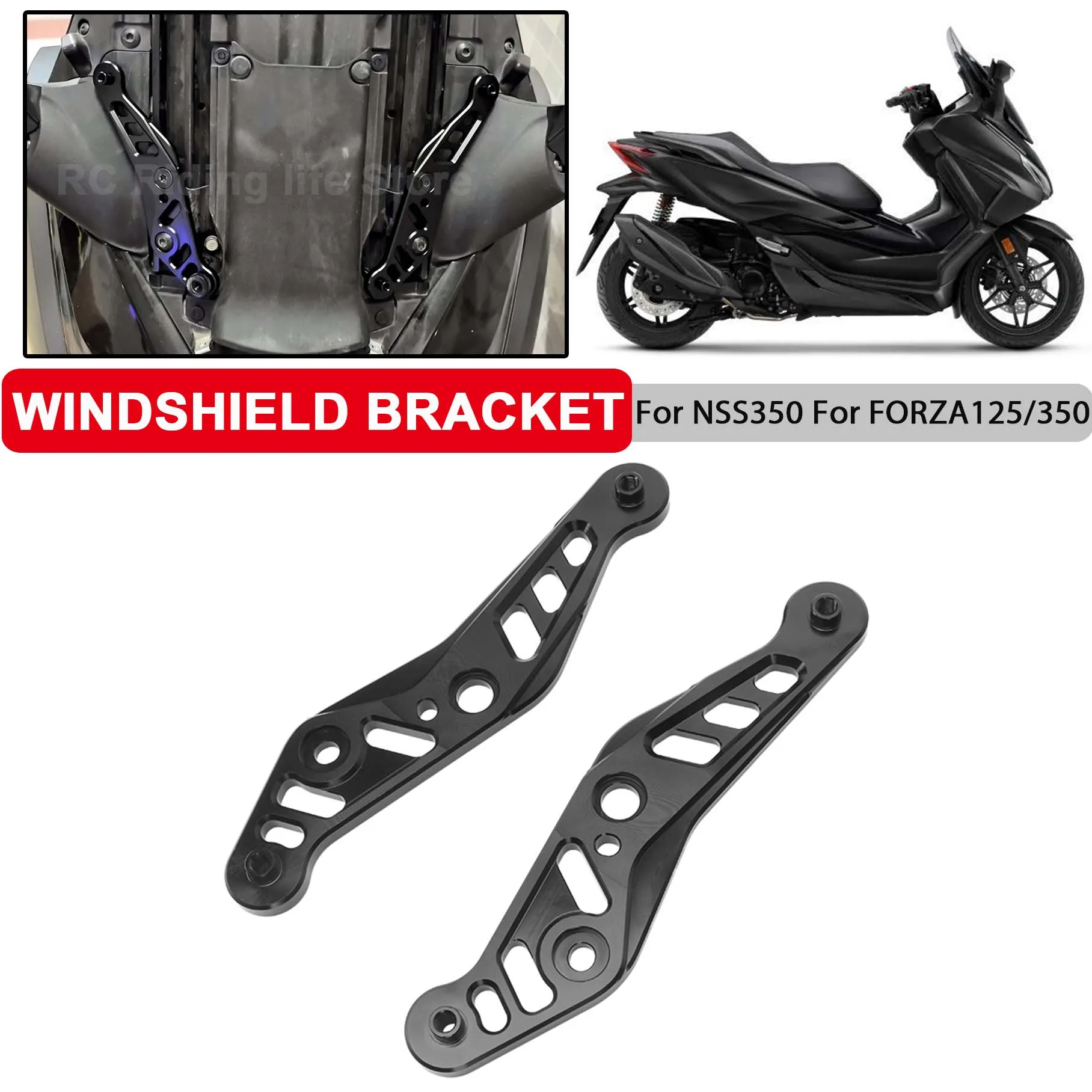 

Motorcycle Windshield Bracket Windscreen Adjustment For HONDA NSS350 For Forza 125 350 NSS For Forza350 For Forza125 2021-2024