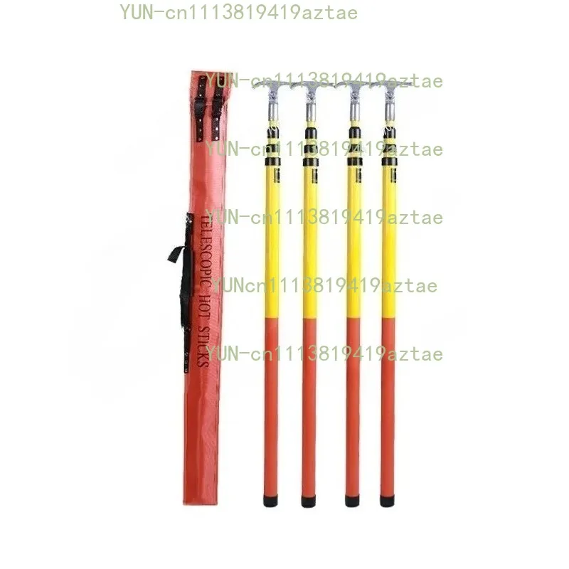 Triangle Fiberglass High Voltage Telescopic Hot Stick Operating Rod for Electric Power（1pcs）