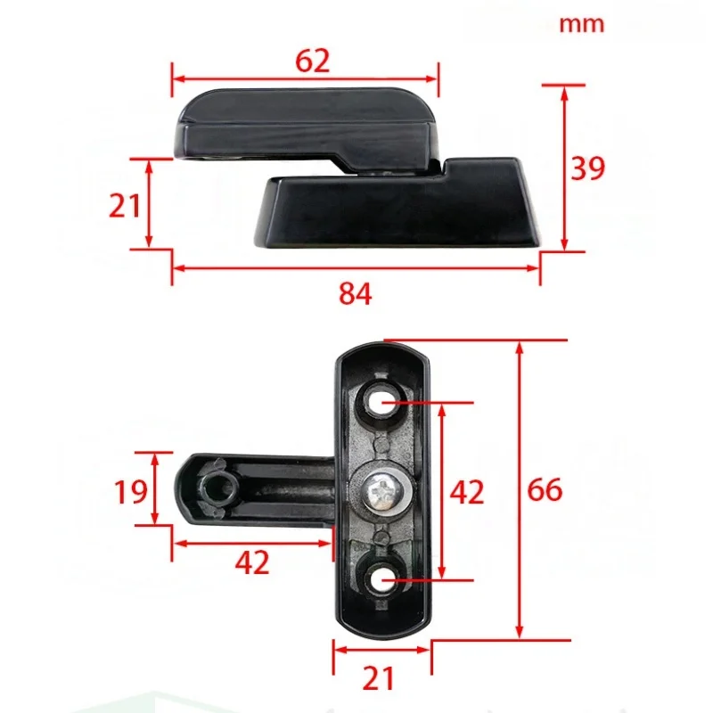 1PCS High Quality Home Balcony Practical Replacement Security Window Door Lock T-Shaped Buckles Furniture Accessories