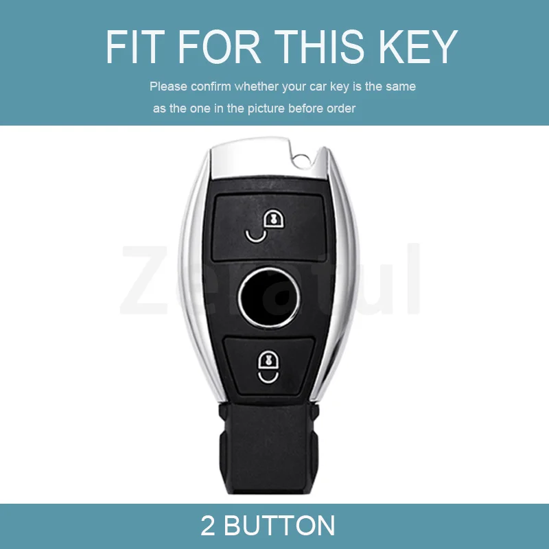 2 Buttons Shell Fob TPU Car Remote Key Case Cover for Mercedes Benz A B R G Class GLK GLA GLC GLR W204 W210 W176 W202 W463