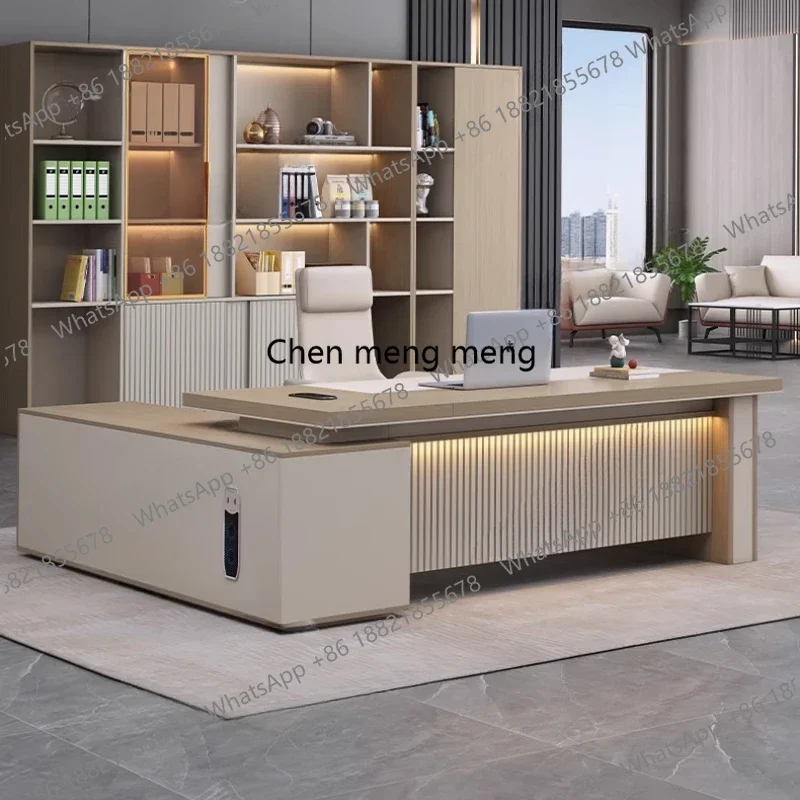 L-shaped Cabinet Administrative Manager Designer Office Computer Desk Chair Desktop