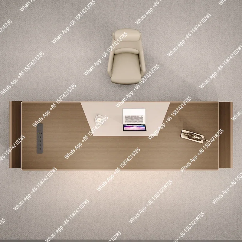 Light Luxury Boss Desk Simple Modern Art Leadership Office Desk Manager Organizer Unique Escritorio Oficina Modern Furniture