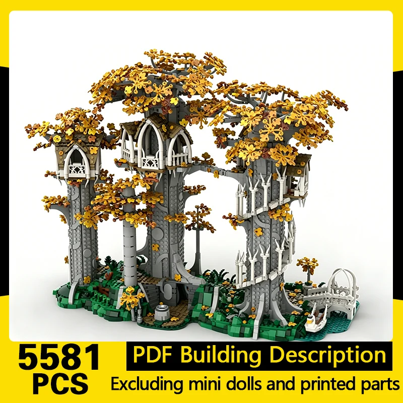 

Ring Movie Model MOC Building Bricks Golden Fortress Scene Modular Technology Gifts Holiday Assemble Children Toys Suit