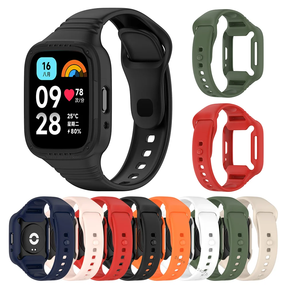 Ремешок силиконовый для Redmi Watch 3 Active, сменный спортивный браслет для смарт-часов, для Redmi Watch 3 Active
