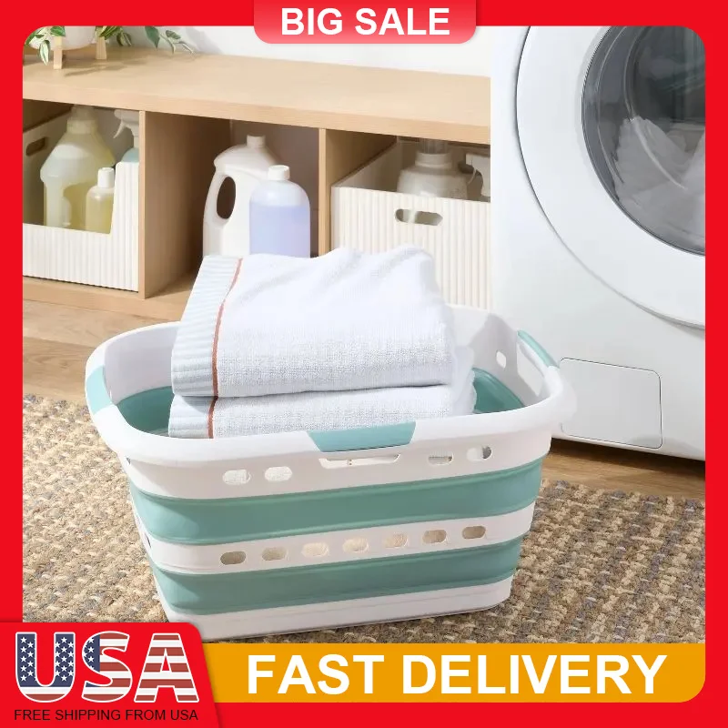 

Collapsible Laundry Hamper Foldable Clothes Basket with Handles Open Top Storage Bin for Bedroom Bathroom Dorm Home Organization