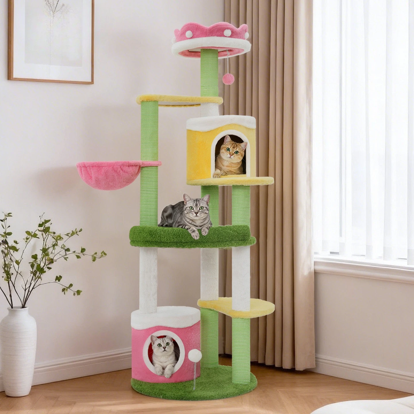 

Large Accessories Stairs Cat Tower Climbing Toys Scratcher Mat House Cat Tower Modern Scrapers Rascador Para Gatos Cat Furniture