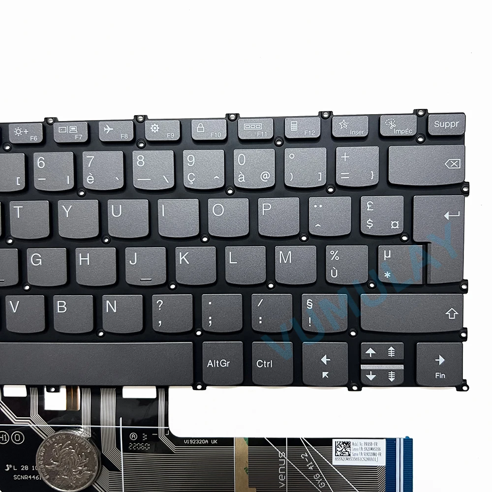 Tastiera retroilluminata AZERTY per Lenovo IdeaPad Flex 5-14are05,5-14iil05,5-14itl05,5-14alc05,IdeaPad 3-14ABA7 3-14IAU7, 5-14ABA7 5-14IAL7 5Pro