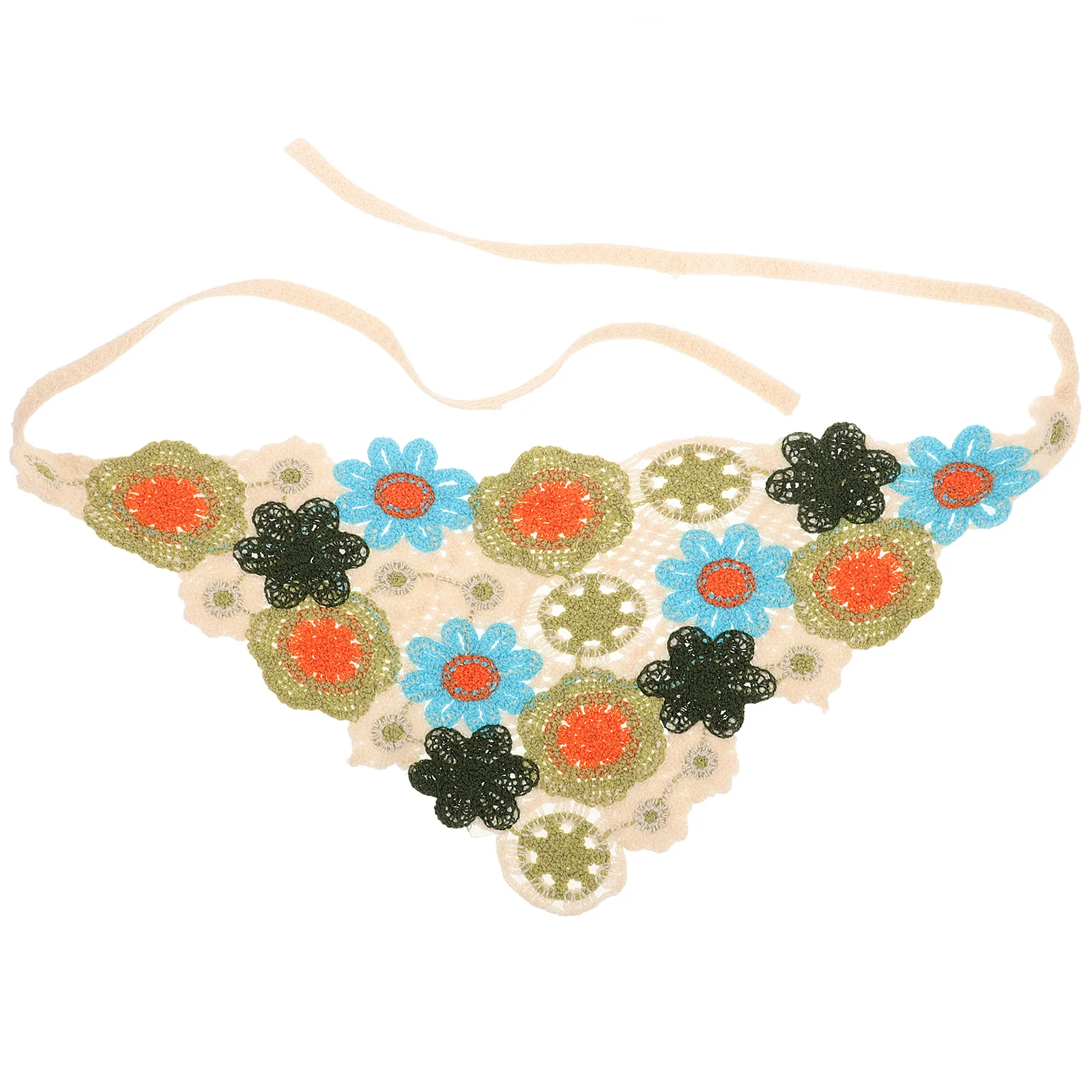 

Crochet Bandana Vintage Triangle Headscarf Hair Scarf Comfortable Breathable Hair Accessory for Women Teens Daily Use