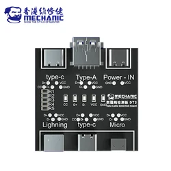MECHANIC DT3 On-Off Data Cable Detection Board for IPhone Android USB Type C Light Lighing Datecable Short Circuit Checking Tool