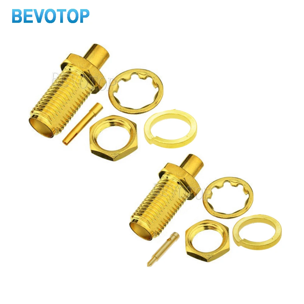 100PCS RG402 RP-SMA SMA Female Jack Soldering Connector RF Coaxial Cable 50-3 Pigtail Jack for RG-402 RG141 50 Ohm