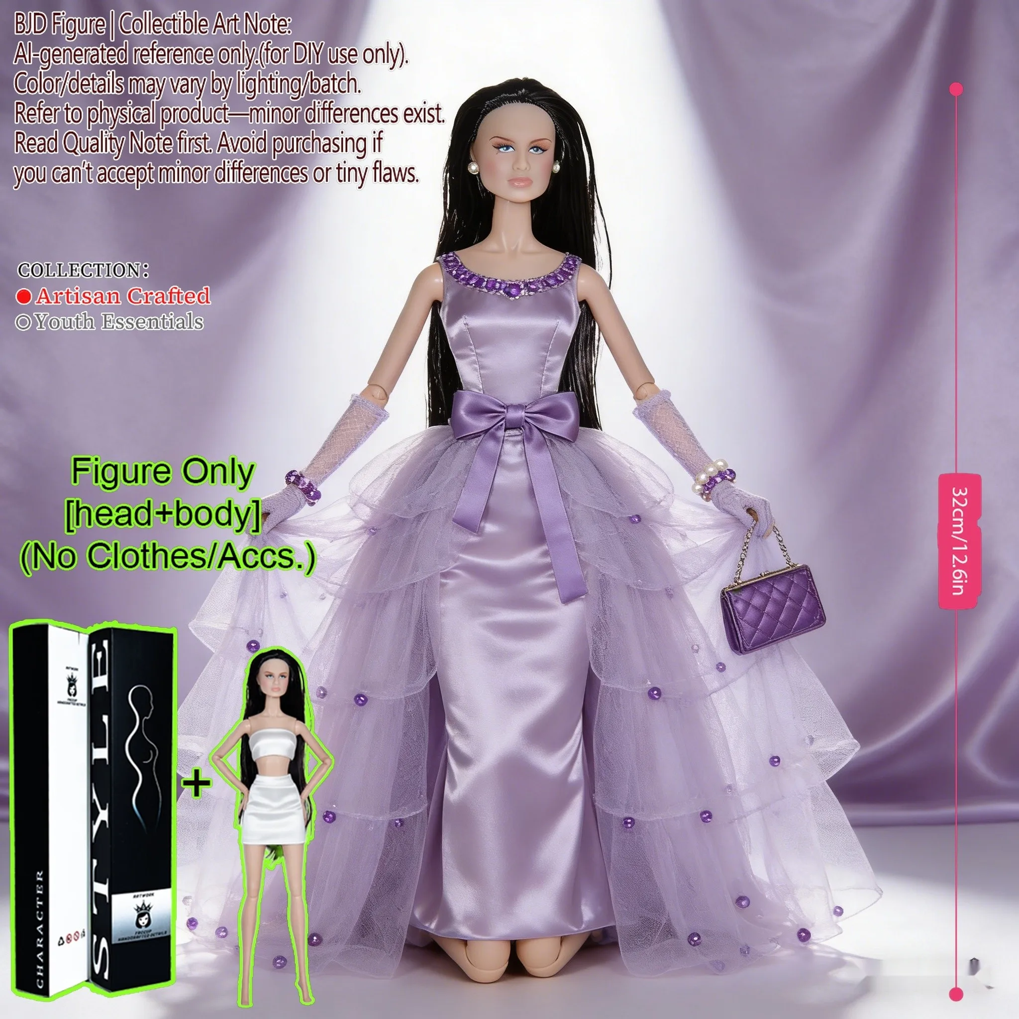 1/6 스케일 슈퍼모델 BJD/MJD 인형, 사실적인 메이크업, DIY 의상 호환, 휴일 선물(인형만, 옷 없음)