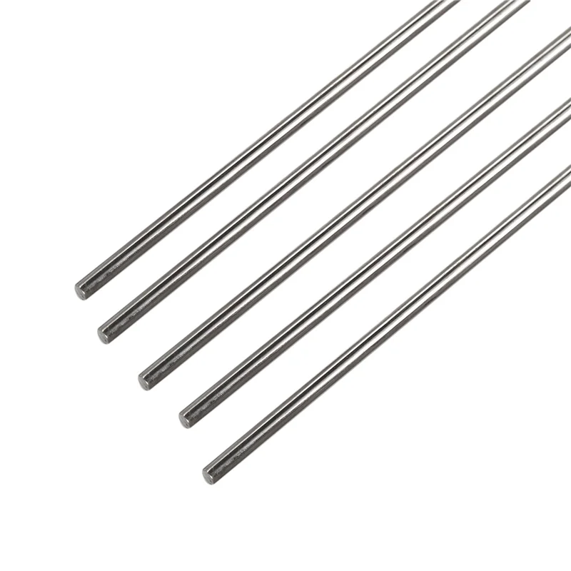 AT63-50 Pcs DIY RC Model Stainless Steel Circular Round Rod Bar 500Mm X 3Mm
