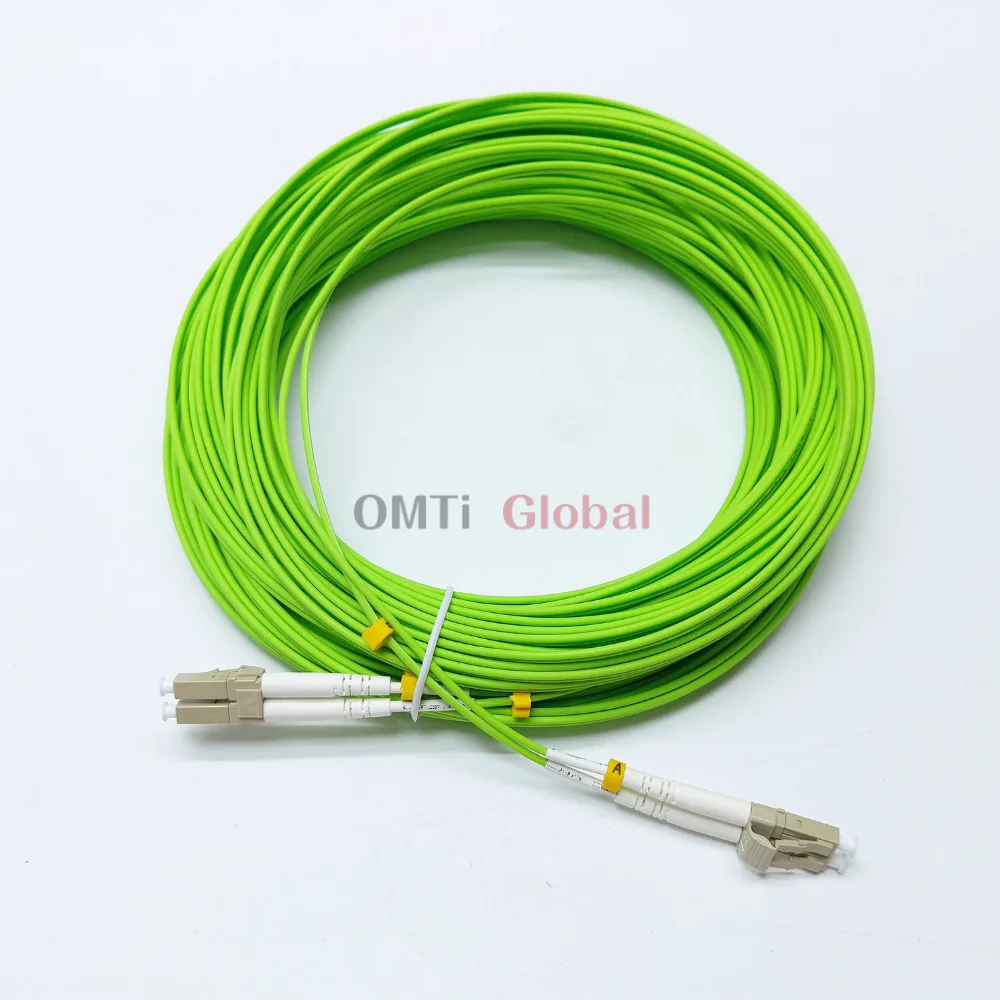 LCUPC multimodo OM5 50/125 dúplex 2,0 Mm o 3,0 Mm 30M LC-LC Cable de conexión de fibra óptica conector de Cable de puente