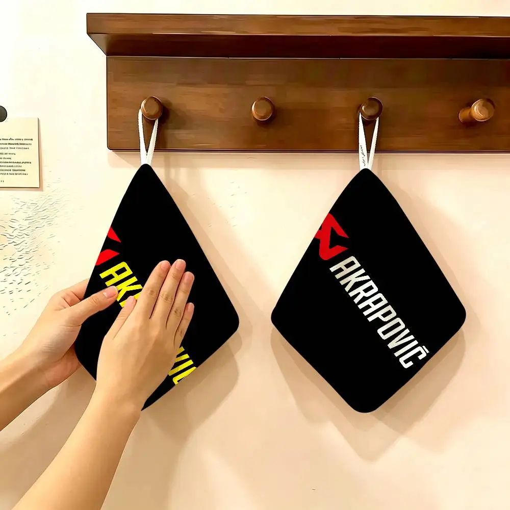 high performance A-AKRAPOVIC exhaust Polyester Cotton Hanging Kitchen Towel, Absorbent Hand Wiping Cloth for Daily Cleaning