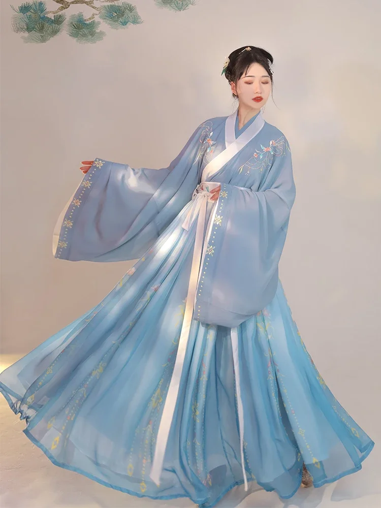 Hanfu tradicional chinês feminino, traje antigo, vestido de princesa oriental, elegante dinastia Tang, preto e vermelho, elegante roupa de dança