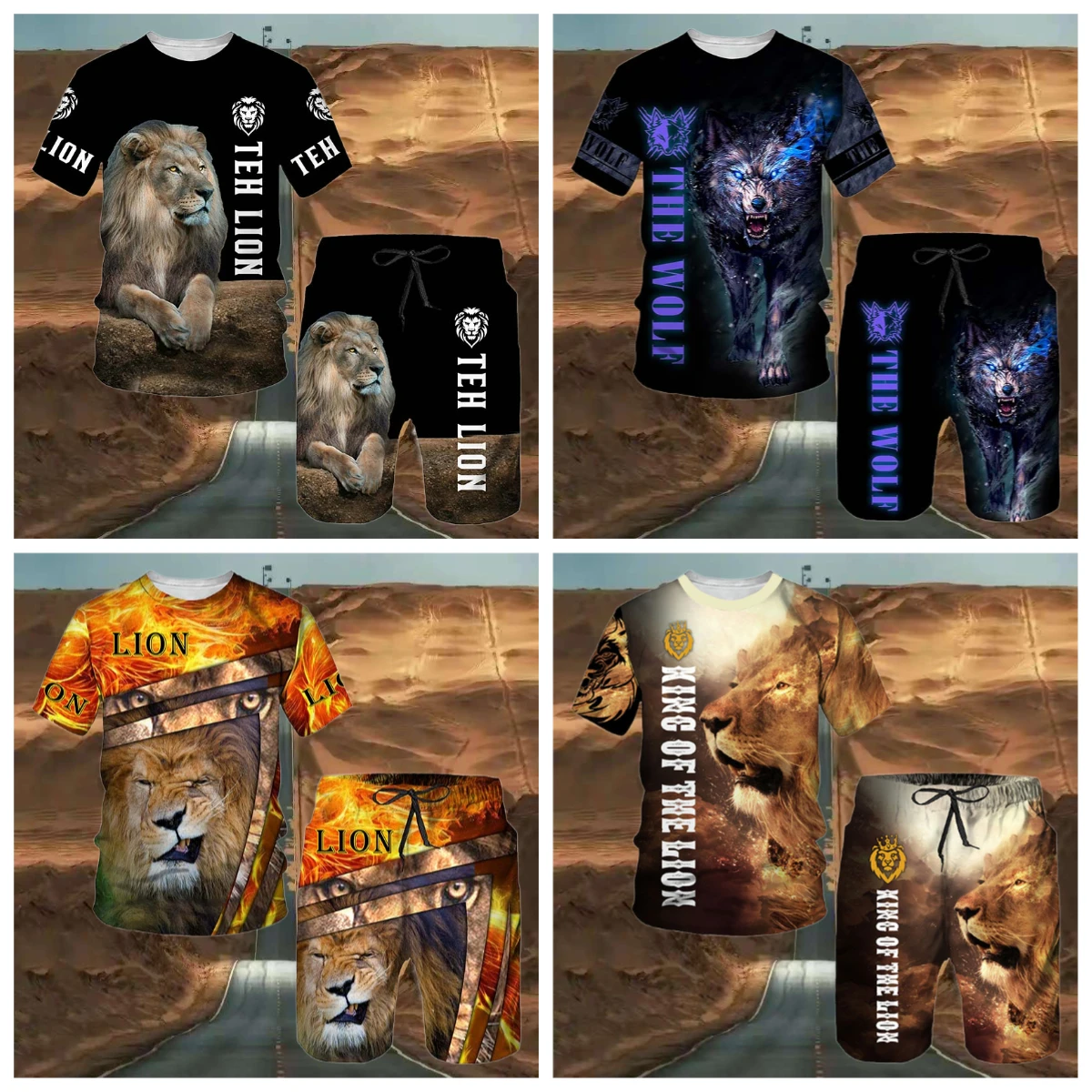 

2025 Latest Hot T-shirt Set 3D Vacation Style Trendy Various Elements Fashionable Street Men's Set Summer Top Shorts Breathable