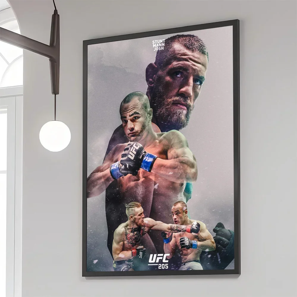 1PC Boxing Conor McGregor Professional Boxers Nate Diaz Gloss Movie Sticky Poster Retro Room Bar Cafe Art Wall Painting