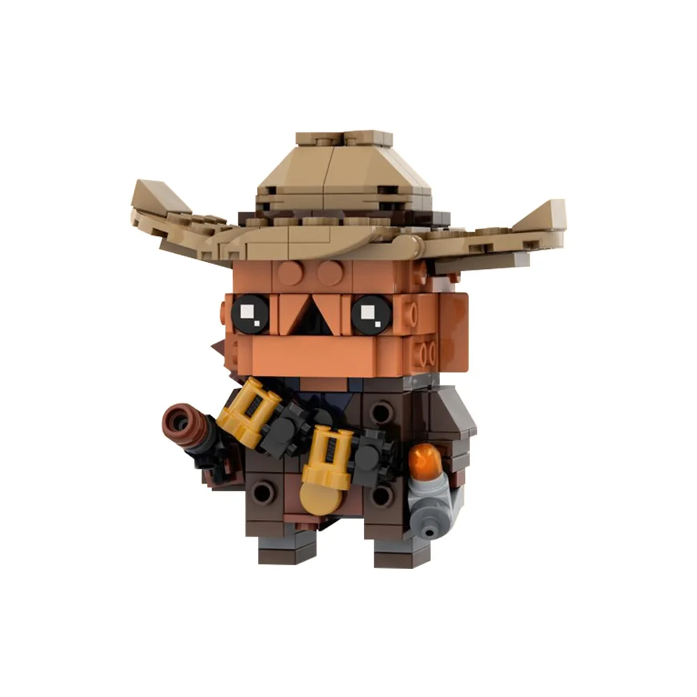 MOC Ghoul Brickhead Model Building Blocks Fallouted Game Demon Mini Figure Bounty Hunter Action Figure Assembling Brick Toy Gift