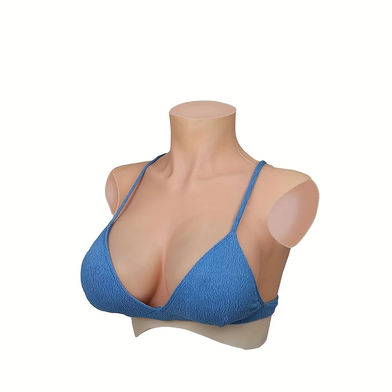Huge Silicone Breast Forms Plate Fake Boobs Bodysuit for Transgender Drag Queen Crossdresser Celebrity Live Streaming Cosplay