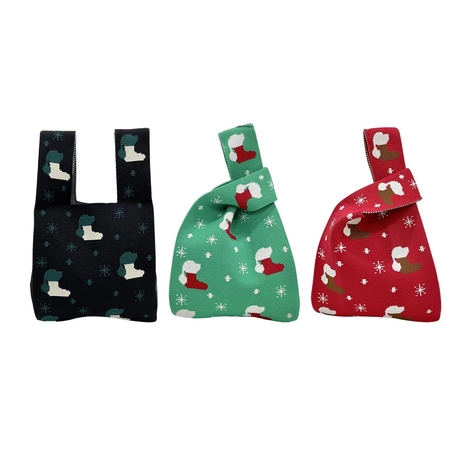 

Christmas Shoulder Bag Grocery Bag Clutch Washable Open Top Handbag Reusable