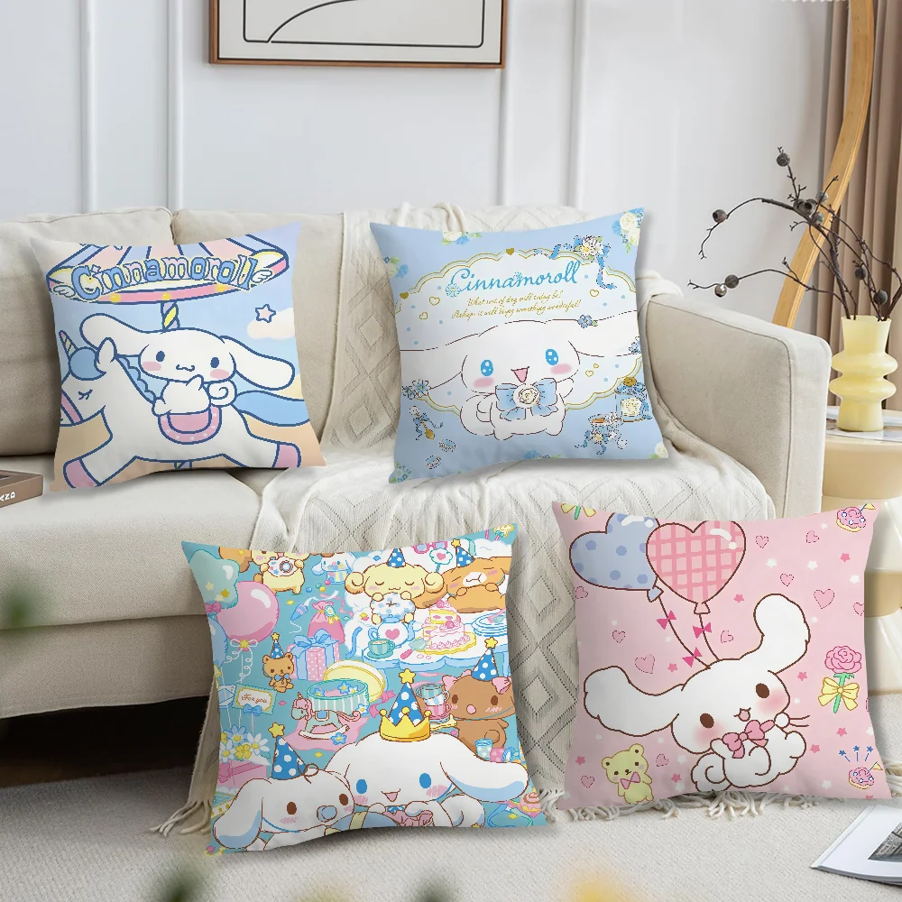 soft Pillow Case dog for Cute Sofa Living Room Home office Decor c-Cinnamoroll Protective kawaii Covers Without Pillow-Insert